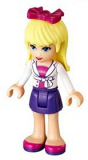 LEGO frnd042a Friends Stephanie, Dark Purple Skirt, Magenta Top with White Jacket, Magenta Bow